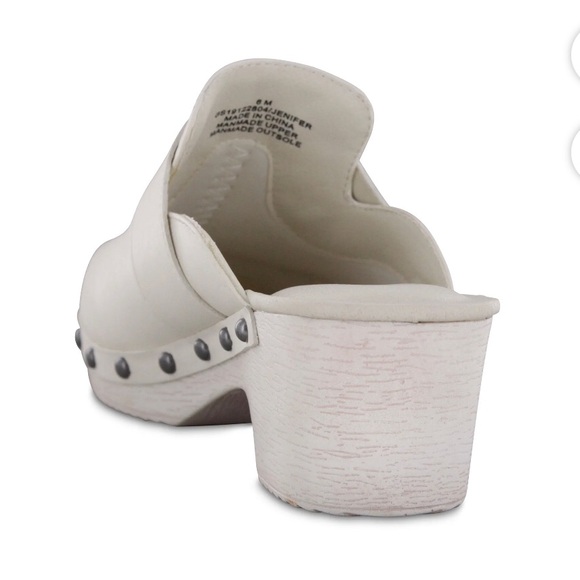 Womens MIA Slip On Clogs Size 8 M Lightweight Bone Color Faux Wood Sole New - Picture 9 of 12